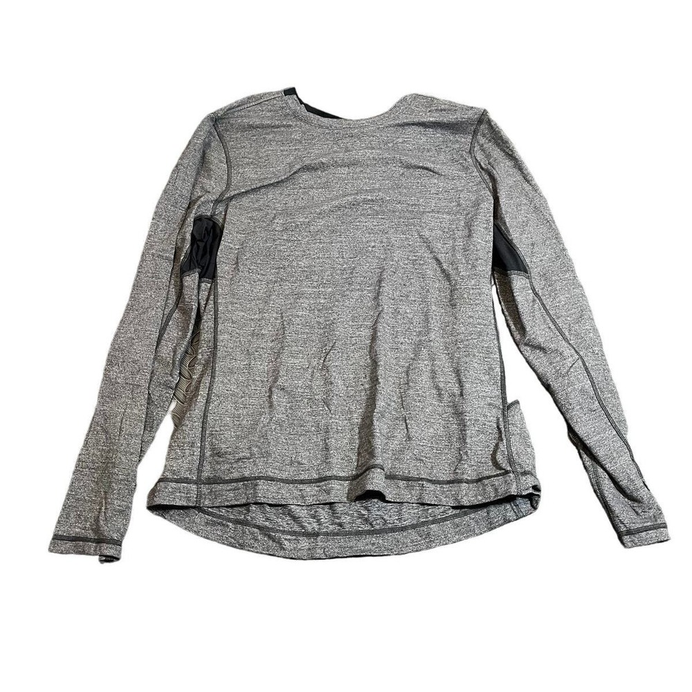 Men's Lululemon Surge Warm Crew *Silver, HDS Grey/Gray, Size‎ L athletic shirt